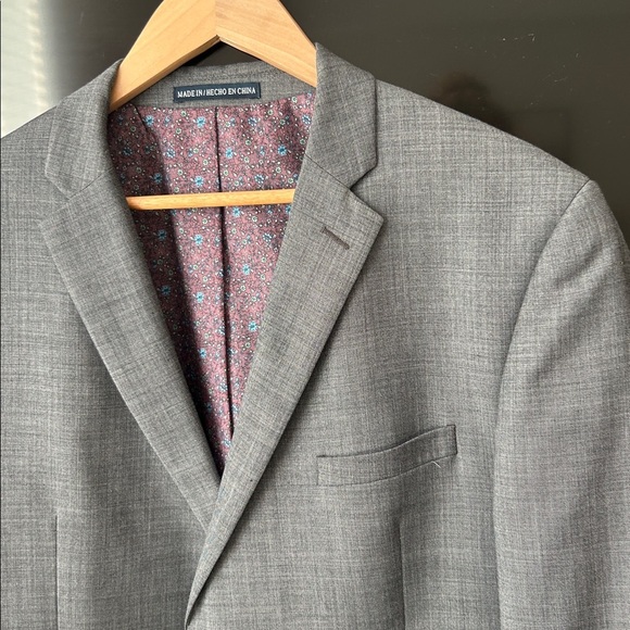 PENGUIN Men’s Gray Wool Blend Sport Coat Blazer 46R Office Work - Picture 8 of 16